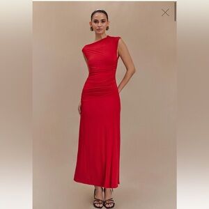 Meshki Navanna Red Midi Dress